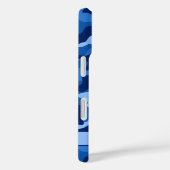 Glitterende Blauwe Camouflage Gepersonaliseerd Case-Mate iPhone Case (Achterkant / Rechts)