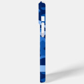Glitterende Blauwe Camouflage Gepersonaliseerd Case-Mate iPhone Case (Achterkant / Links)