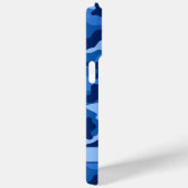 Glitterende Blauwe Camouflage Gepersonaliseerd Case-Mate iPhone Case (Achterkant / Rechts)
