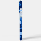 Glitterende Blauwe Camouflage Gepersonaliseerd Case-Mate iPhone Case (Achterkant / Links)