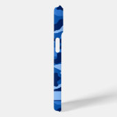 Glitterende Blauwe Camouflage Gepersonaliseerd Case-Mate iPhone Case (Achterkant / Rechts)