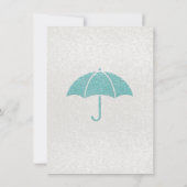 Glitterende Blauwe & Gouden Baby Boy Douche Uitnod Kaart (Achterkant)