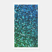 Glitterende Blauwgroene Glitterige Kleurrijke Fees Servet (Voorkant)