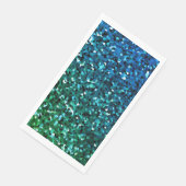 Glitterende Blauwgroene Glitterige Kleurrijke Fees Servet (Hoek)