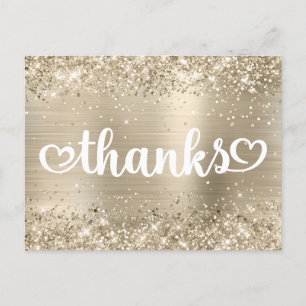 Glitterende Bleek Gouden Cute Harten Sweet 16 Beda Briefkaart