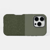 Glitterende Bodem Mosgroene iPhone Hoes – Aanpasba Hoesje (Achterkant horizontaal)