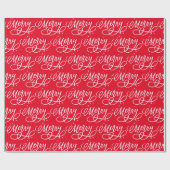 Glitterende Borrelende Script Prettig Kerstfeest Cadeaupapier (Vlak)