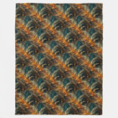 Glitterende bruine veren fleece deken (Voorkant)