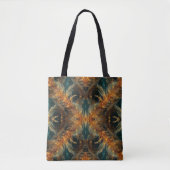 Glitterende bruine veren tote bag (Voorkant)