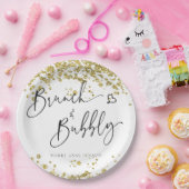 Glitterende Brunch en Mousserend Papieren Bordje (Feest)