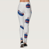 Glitterende Burger & Hotdog 4 juli Leggings (Achterkant)