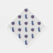 Glitterende Burger & Hotdog 4 juli Servet (Hoek)