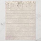 Glitterende Champagne Gecoate Briefpapier met Drip (Achterkant)