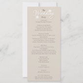 Glitterende Champagne Luxe Trouwprogramma (Achterkant)