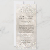 Glitterende Champagne Luxe Trouwprogramma (Voorkant)