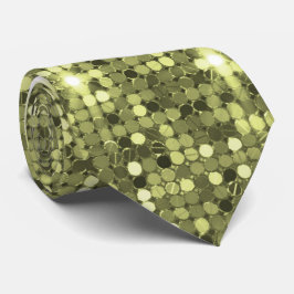 Glitterende Chartreuse Pailletten Glans Keelband Stropdas