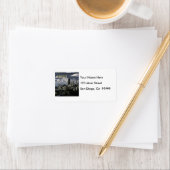 Glitterende Chicago Skyline TEXT Chicago Etiket (Insitu)