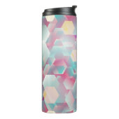  glitterende Confetti achtergrond. Thermosbeker (Gedraaid links)