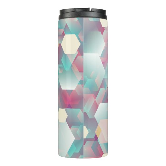 glitterende Confetti achtergrond. Thermosbeker (Achterkant)