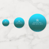 Glitterende Crown Aqua Tafel Confetti (Achterkanten)