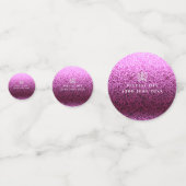 Glitterende Crown Magenta Tafel Confetti (Achterkanten)