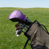 Glitterende Crown Paarse Golf Head Hoesje Golfheadcover (Insitu)