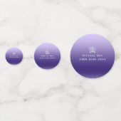 Glitterende Crown Paarse Lila Tafel Confetti (Achterkanten)