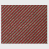 Glitterende diagonale strepen super cadeaupapier (Vlak)