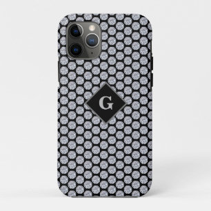 Glitterende Diamant patroon op zwart Gepersonalise Case-Mate iPhone Case