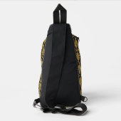 Glitterende dierenhuid print patroon aangepaste mo sling bag (Achterkant)