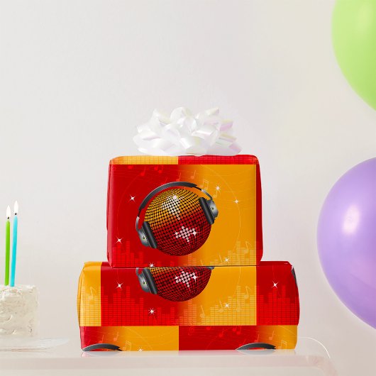 Glitterende Disco Bal Cadeaupapier