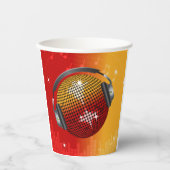 Glitterende Disco Bal Papieren Bekers (Voorkant)