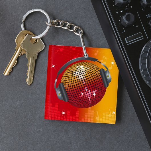 Glitterende Disco Bal Sleutelhanger
