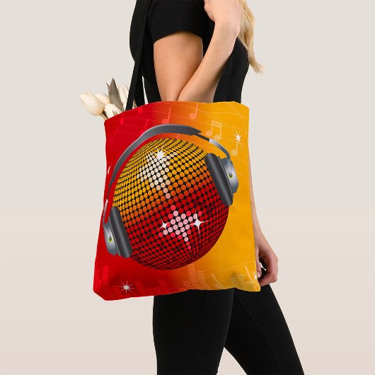 Glitterende Disco Bal Tote Bag