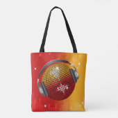 Glitterende Disco Bal Tote Bag (Achterkant)