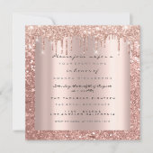 Glitterende druppels roos glitters bruid Sweet 16 Kaart (Voorkant)