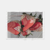 Glitterende Edelsteen Aardbeien Dekbed Fleece Deken (Voorkant (Horizontaal))