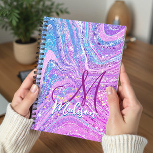 Glitterende eenhoorn regenboog meisjesachtige marm planner