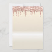 Glitterende Eiffeltoren,Tiara,Druppels Quinceañera Kaart (Achterkant)