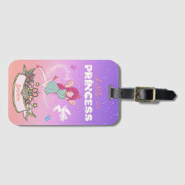 Glitterende Fee Prinses Aangepaste Naam Bagagelabel