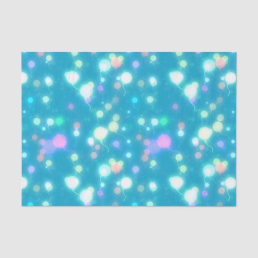 Glitterende Feestballonnen Blauw Tissuepapier (Voorkant)