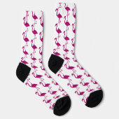 Glitterende flaming Roze glittersparels patroon Sokken (Rechts)