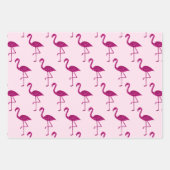 Glitterende flamingo glitterpatroon roze inpakpapier vel (Voorkant 3)