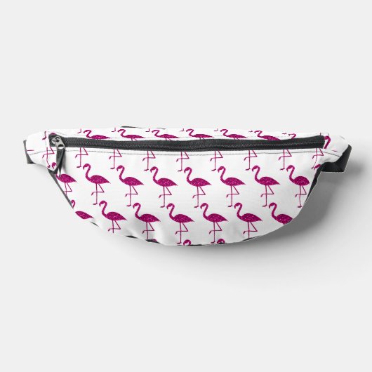 Glitterende flamingo hete roze nepsparkling heuptasje (Liggend)