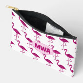 Glitterende flamingo hete roze nepsparkling Monogr Etui (Open)