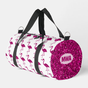 Glitterende flamingo hete roze nepsparkling Monogr Plunjezak