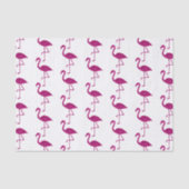 Glitterende flamingo Roze glanspatroon wit Tissuepapier (Voorkant)