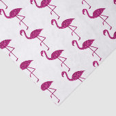 Glitterende flamingo Roze glanspatroon wit Tissuepapier (Detail)