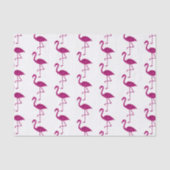 Glitterende flamingo Roze glitterpatroon wit Tissuepapier (Voorkant)