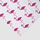 Glitterende flamingo Roze glitterpatroon wit Tissuepapier (Detail)